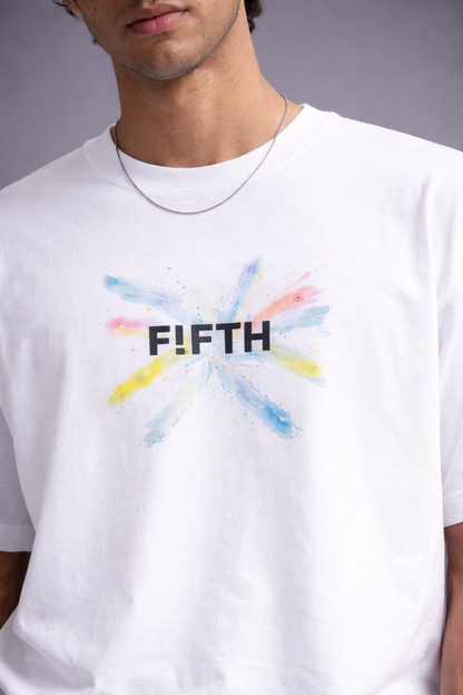 Chromatic Burst Oversized Graphic Tee | The Fifth Thread