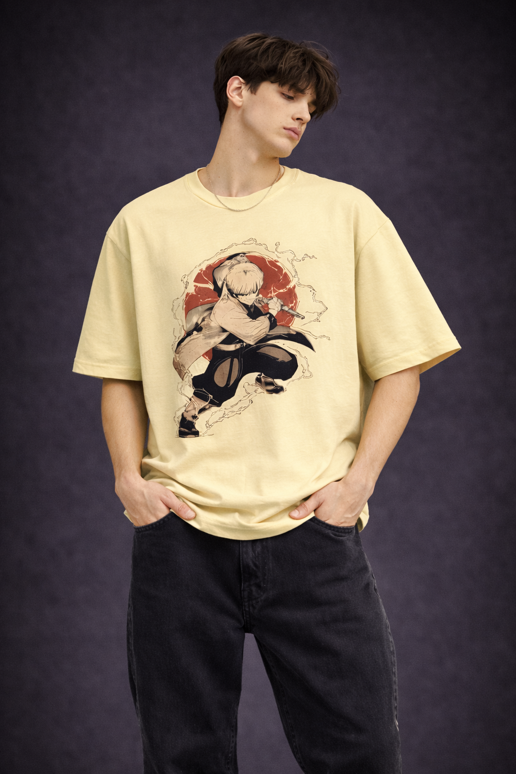 Silent Warrior Anime Oversized Tee | The Fifth Thread
