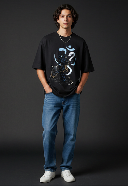 Om Spiritual Oversized Graphic Tee | The Fifth Thread