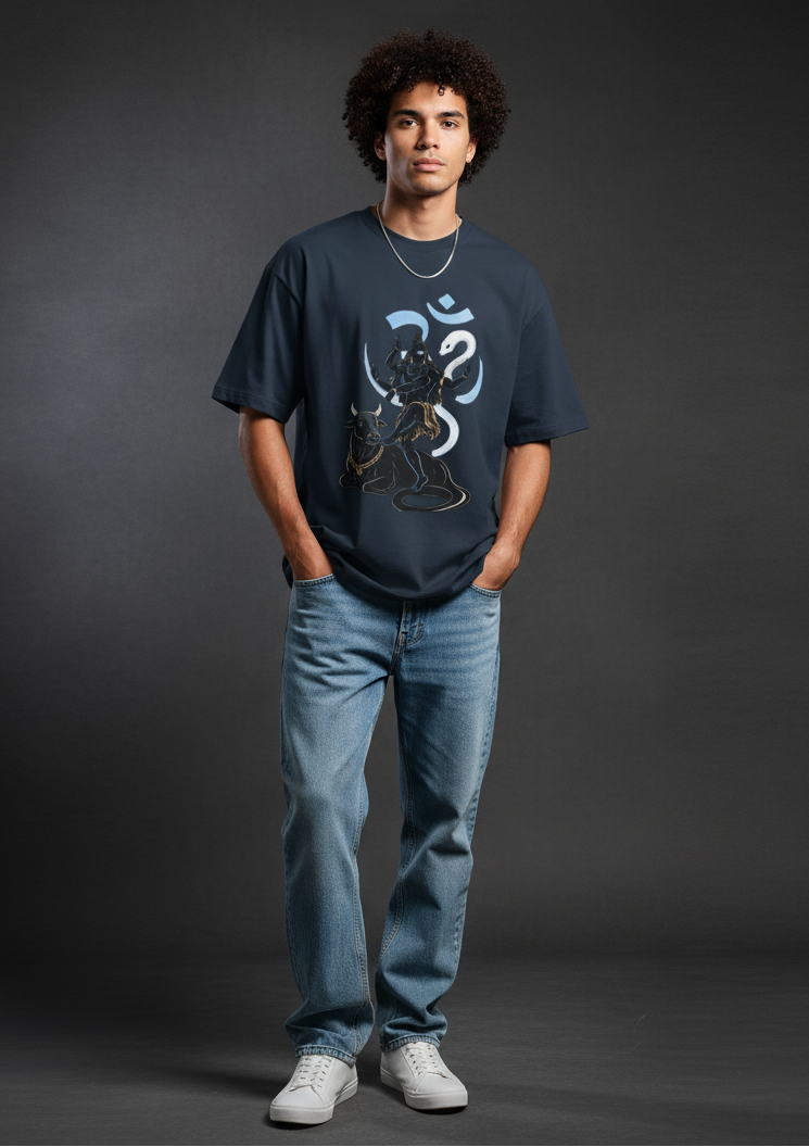 Om Spiritual Oversized Graphic Tee | The Fifth Thread