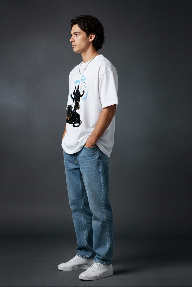 Om Spiritual Oversized Graphic Tee | The Fifth Thread